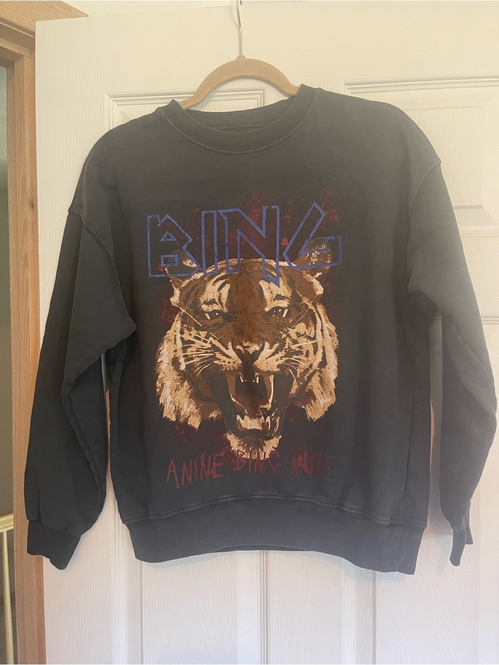 Bing Graphic Tiger Crewneck Sweatshirt - Black
